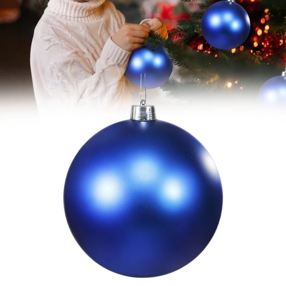Christmas Tree Ornaments,Plastic Hanging Ball for Xmas Tree,Shatter Proof Hanging Christmas Ball Ornaments for Indoor And Outdoor Holiday Wedding Party Decoration Blue 4.72 Inch