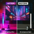 thumbnail image 3 of 10 Inches RGB Light Bars, with Multiple Placement Options, 10 Million Colors Changing LED Lamp with App Control, Music Sync Mood Lighting for Living Room, Game House Decoration, 2 PACK, 3 of 16