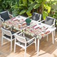 thumbnail image 2 of Spring Floral Table Cloths for 4 Foot Rectangle Tables, Watercolor Lavender Daisy Butterflies Botanical Patio Waterproof Elastic Fitted Tablecloths, Washable Rectangular Table Cover for Camping, 2 of 8