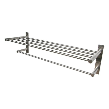 BOANN BNBATSR-BN Stainless Steel Wall Mounted Towel Shelf/Rack and Bar in Nickel