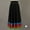 Black 75cm, variant on Womens Boho Coloured Stripe Hem Maxi Skirt Belly Dance Folk Skirts Red 75cm XXL