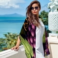 thumbnail image 6 of Grape Translucent Chiffon Silk Hair Scarf Lightweight Breathable Shawl for Women 180x73cm 70.86x28.7in, 6 of 6