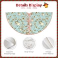thumbnail image 4 of Daiia Cute Honeybees Drawing Merry Christmas Tree Skirt , Xmas Large Lace-up Tree Skirt, Santa Snowflakes Rustic Home Decorations New Year Party Farmhouse Decor-30", 4 of 7