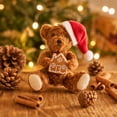 thumbnail image 6 of Plush Christmas Bear Hanging Ornament,Soft Stuffed Holiday Pendant with Hanging Loop,Indoor & Outdoor Decor for Christmas Tree,Front Door,Mall Scene And Seasonal Gift Selection, 6 of 8