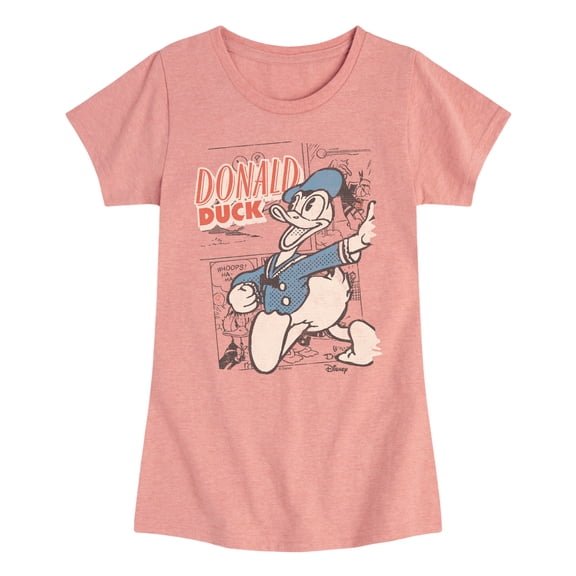 Disney - Comic Donald - Youth Girls Fitted Short Sleeve T-Shirt