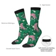 thumbnail image 4 of Daiia Tropical Leopard Print Crew Socks – Soft Breathable Long Socks for Men & Women, Moisture-Wicking & Comfortable Daily Wear Socks, One-Size Fits Most (US 5-11), 4 of 6