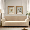 thumbnail image 5 of Dowbom High Stretch Sofa Cover, 1-Piece Velvet Sofa Slipcover Cushion Couch Furniture Protector, 5 of 6