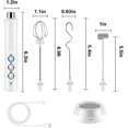 thumbnail image 2 of 3 in 1 Rechargeable Electric Milk Frother USB Milk Foam Egg Mixer for Coffee, Latte, Cappuccino, Cream, Macchiato, Beat Eggs - Milk Frother with Base, 2 of 5