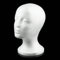 thumbnail image 4 of Ludlz 3PCS Female Wig Head Mannequin Head Cosmetics Model Head Wig Display Foam Mannequin Glasses Hat Hairpieces Stand, 4 of 7