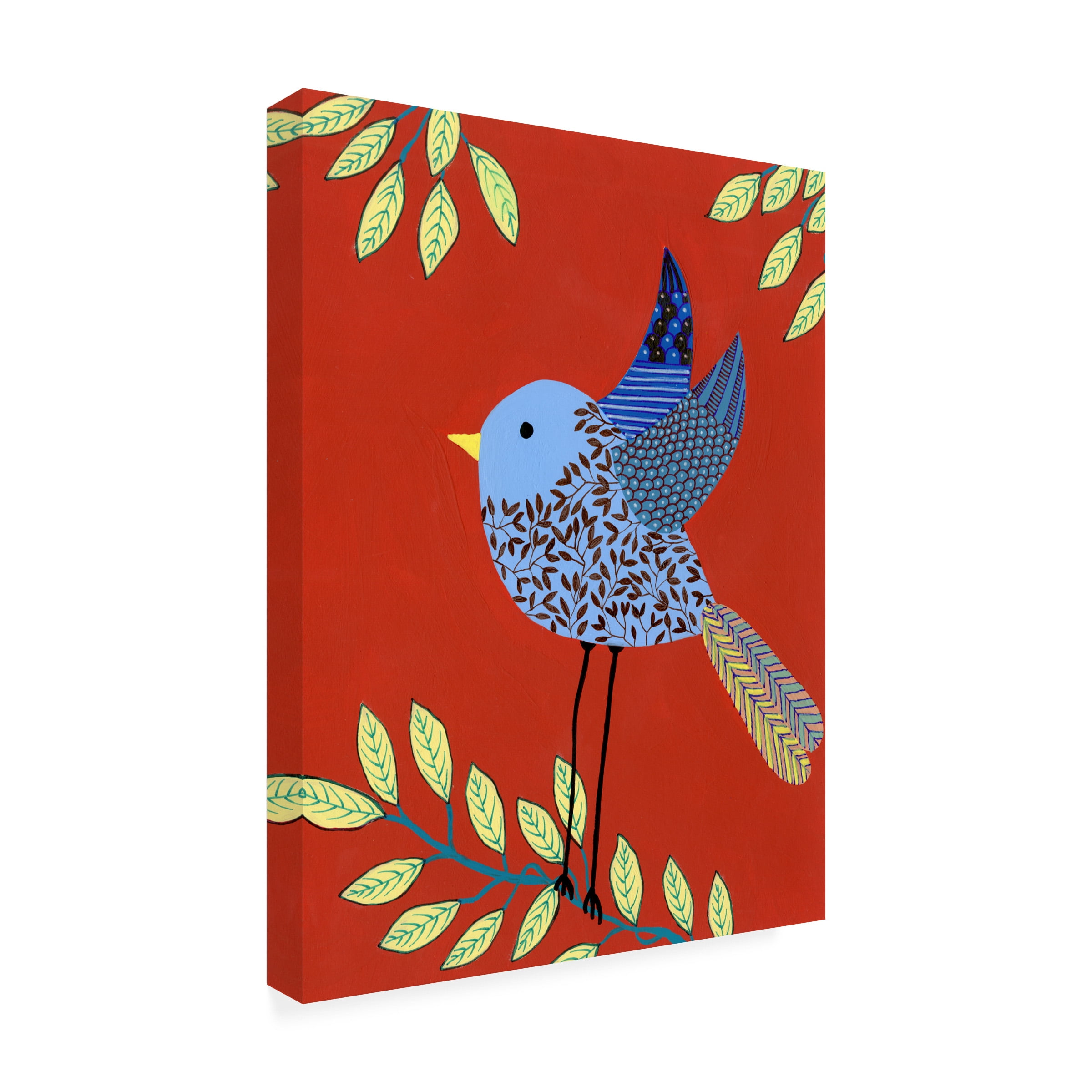 Regina Moore 'Patterned Feathers III' Canvas Art