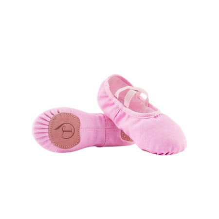 

Bellella Kids Dance Shoe Toe Practice Canvas Ballet Slippers Breathable Flats Dancing Training Slipper Pink 13C