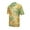 Butter/Light Sage, variant on Monterey Club Men's Palm Tree Paradise Print Golf Polo Shirt #1533
