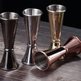 thumbnail image 3 of Cóctel Jigger Medidor de vino doble Vaso medidor de onzas de acero inoxidable con escala Worallymy JD719167242, 3 of 5