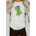 thumbnail image 5 of Mardi Gras Saxophone Alligator Graphic Graphic Tee T-Shirt, 5 of 6