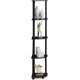 thumbnail image 5 of 5 Tier Corner Display Rack Multipurpose Shelving Unit, Dark Cherry/Black, 5 of 8