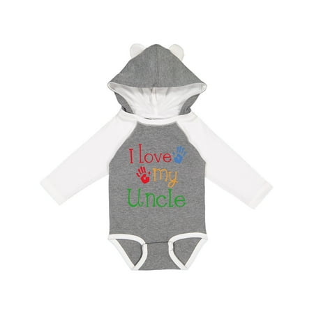 

Inktastic I Love My Uncle childs Gift Baby Boy or Baby Girl Long Sleeve Bodysuit