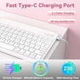 thumbnail image 3 of Funda con Teclado JKSML para iPad Air 10.9" 6ª Generación 2025 Rosa, 3 of 8
