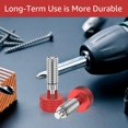 thumbnail image 3 of Yazoeia 2Pcs Hand Retractable Spring Plunger Stainless Steel Lock Out M6 Type Quick Release Pins Sturdy Plunger Screw with 0.500inch Thread Length for Rolling Tool Boxes Molds CJC912-148568, 3 of 8
