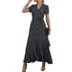 thumbnail image 1 of Vestido Maxi Envuelto Floral Negro para Mujer PRETTYGARDEN XXL, 1 of 8