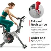 Sunny Health & Fitness Prime Magnetic Quiet Belt Drive Indoor Cycling Bike w Smart Bluetooth & FREE SunnyFit® App – SF-B122061