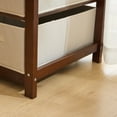 thumbnail image 6 of Zimtown Baby Changing Table,Dresser Baby Diaper Changing Station with Laundry Hamper,Infant Nursing Table with 3 Storage Drawers,Removable Safety Rail & Strap for Bedroom,Brown, 6 of 11