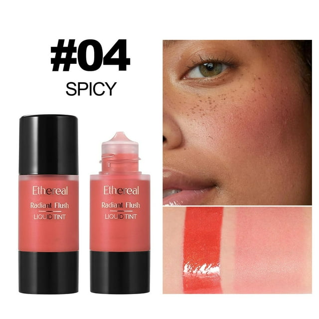 Aursykel Fard à Joues Liquide avec Compte-Gouttes 11 ml Longue Tenue Éclaircissant Naturel Rouge Haute Pigmentation Application Facile Formule Infusée d'Eau Texture Légère Modulable pour Tous les Types de Peau