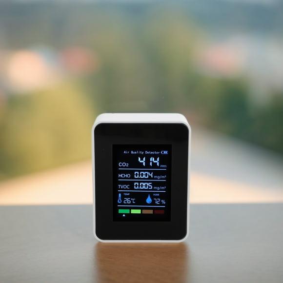 Smart Air Quality Monitor, CO2 TVOC HCHO Humidity Temperature 5 in 1, Air Quality Tester Meter, Portable Air Quality Detector for Indoor