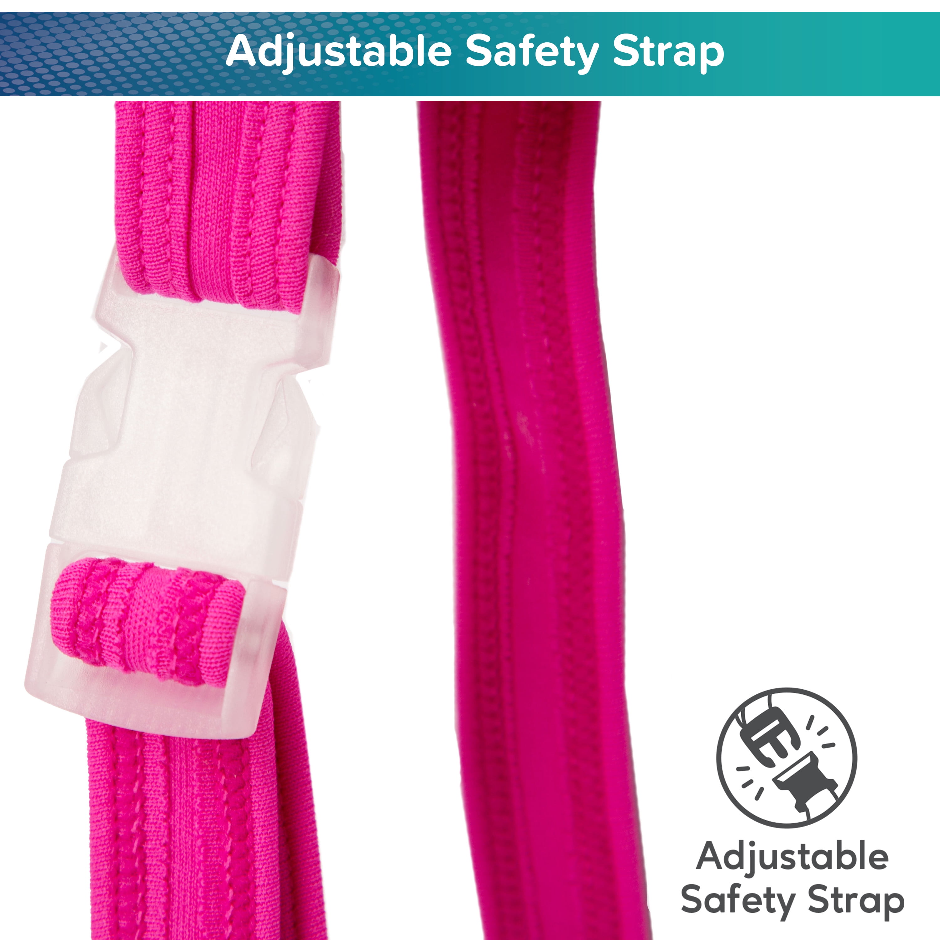 Aqua SwimSchool Swim Training Vest, Ages 2-4 Years, 25-37 lb, Pink