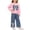 Pink, variant on Cethrio Girls Cotton Outfit Sets, 2 Piece Casual Long Sleeve Fall Girls' Clothing Sets Pink Size 6