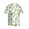 thumbnail image 3 of Xecao St Patrick's Day3 print Hawaiian shirt - a stylish short-sleeve button-down for men, perfect for casual beach and tropical outings., 3 of 9