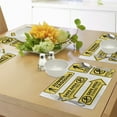 thumbnail image 4 of Ambesonne Zombie Place Mats Set of 4, Safe Area Zone, Standard Size, Yellow Black, 4 of 6