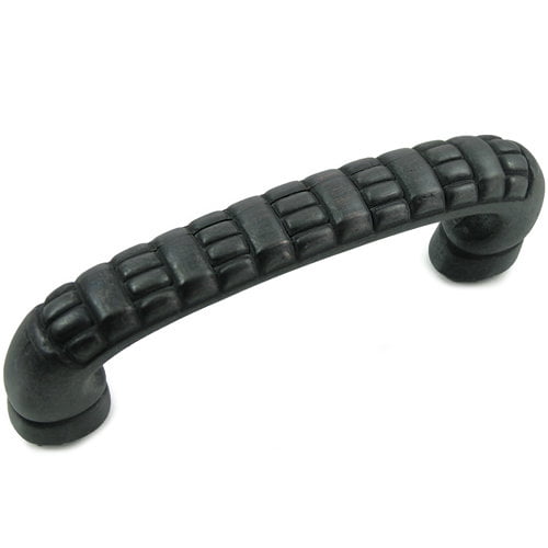MNG 14811 3" Ribbed Pull - Satin Antique Nickel