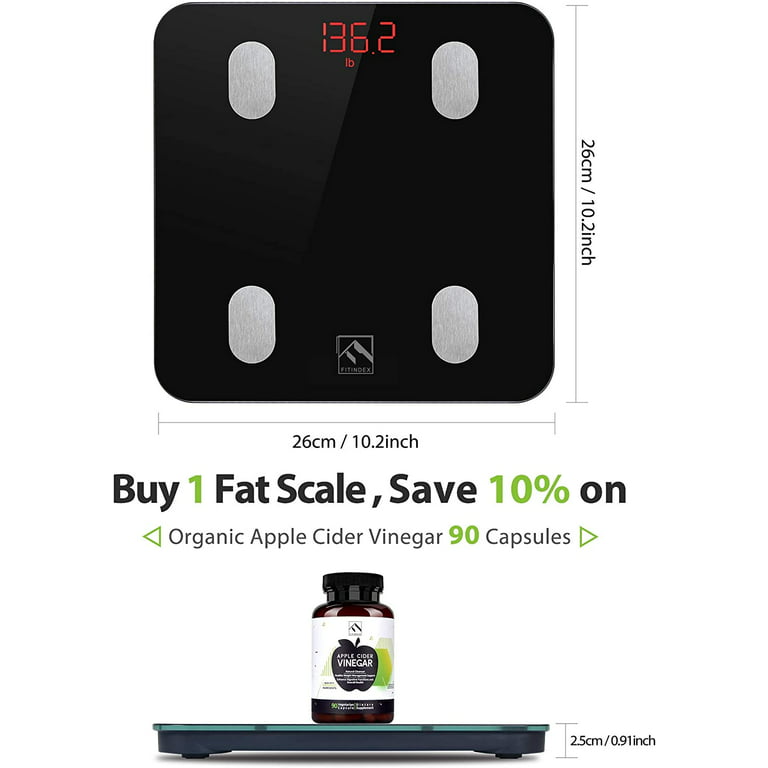 FITINDEX Bluetooth Body Fat Scale Review 