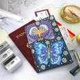 thumbnail image 3 of Cuadros Decorativos Bordado de cubierta de pasaporte de cuero de mariposa de pintura de diamante en forma especial de bricolaje Tmvgtek embutido en tela, 3 of 9