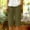 Army Green, variant on Shorts for Womens Summer Casual Elastic Waist Drawstring Shorts with Pockets Knee Length Bermuda Shorts Rolled Hem Button Beach Pants