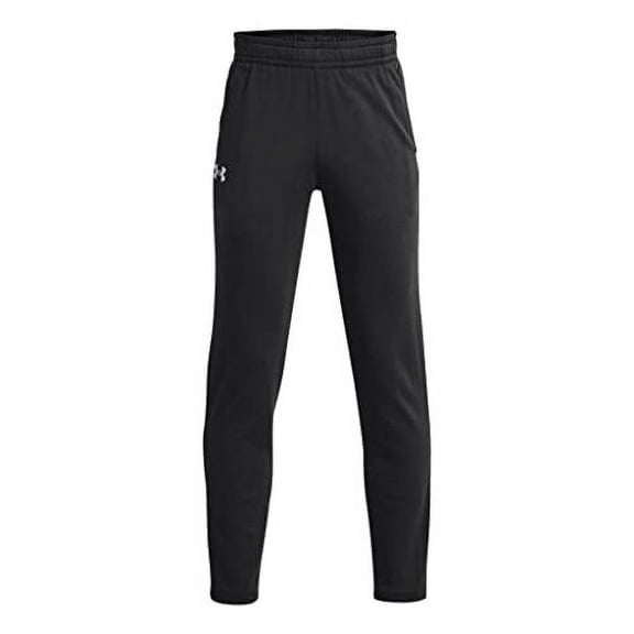 Under Armour Boy's Rival Terry Fleece Tapered Sweatpants Joggers Medium Black 1369457-001