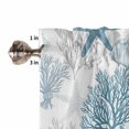 thumbnail image 5 of Half Window Curtain 36 Inches Long, Starfish Coral Window Treatment Curtain Drapes, Coastal Ocean Seagrass Nautical Nature Small Tier Curtains for Bathroom Over Sink, 27.5"x36", 2 Panels, 5 of 7