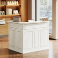 thumbnail image 4 of Finmind L-Shaped Reception Desk with Storage Shelves, Modern Front Desk Counter Table for Office, Salon, Retail Checkout, White Reception Counter with Open Storage for Small Spaces, 4 of 6