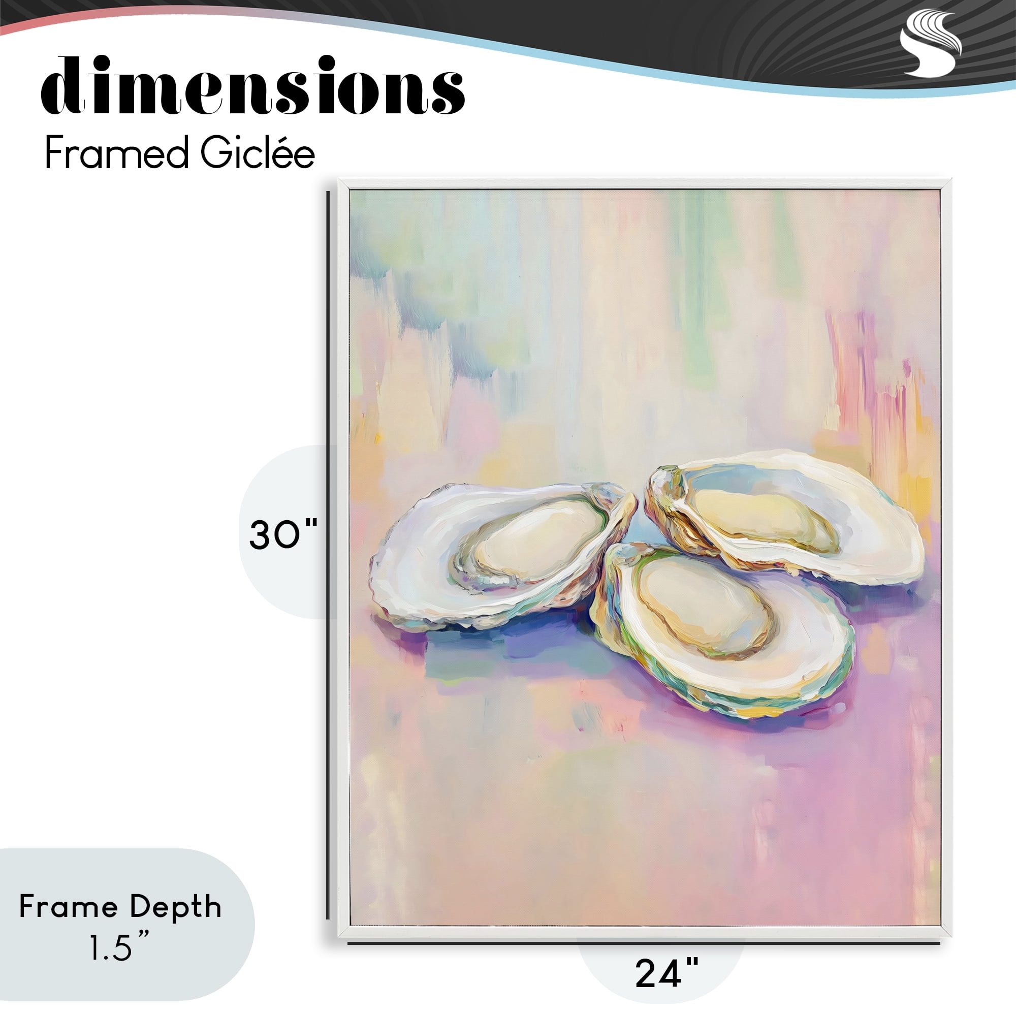 Stupell Industries Pastel Oysters Harmony White Framed Giclee Art, design by The Prints Vibe
