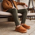 thumbnail image 6 of Pmoiste Men's Moccasin Slippers with Arch Support,Thick Memory Foam EVA Platform Winter Warm House Slippers for Men, 6 of 6