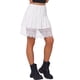 thumbnail image 4 of Falda de mujer edición INSPIRE CHIC con encaje, cintura elástica, por encima de la rodilla, falda en capas L blanca, 4 of 6
