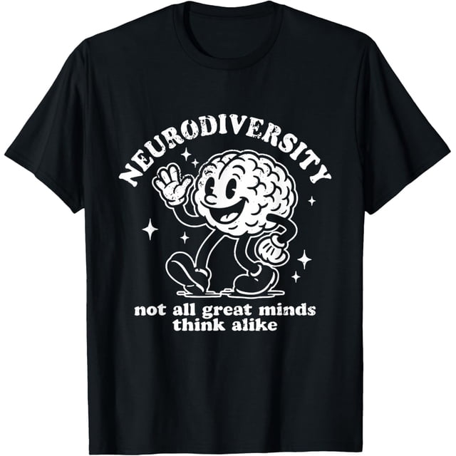 Camiseta retro divertida de neurodiversidad no todas las grandes mentes