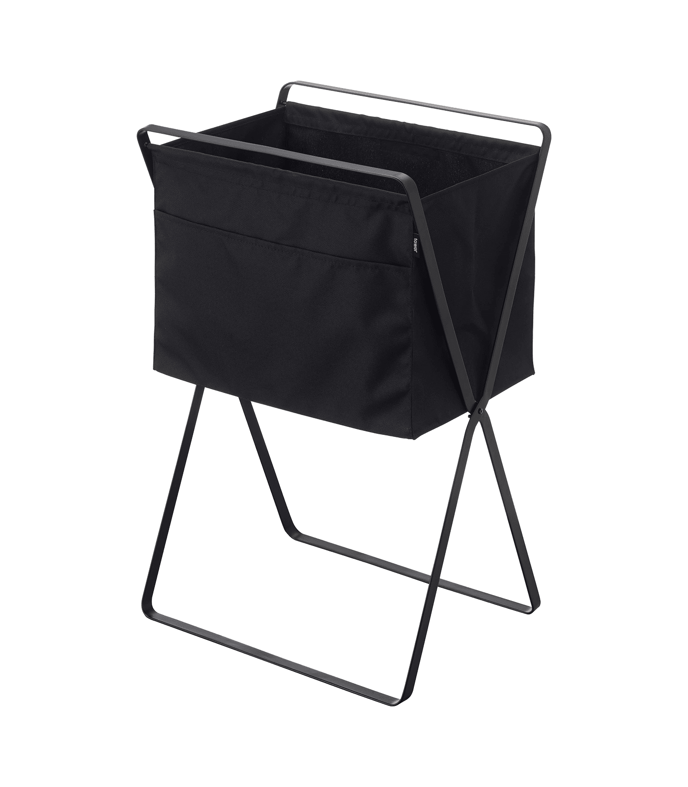 Yamazaki Home Tower Laundry Hamper Black