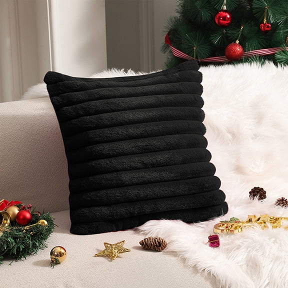 Kugisaki Throw Pillow Covers Soft Thicked Flocked Pillowcase Decorative Pillow Covers for Sofa Couch Bed