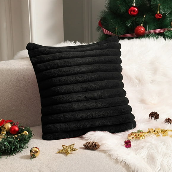Tyidzon Pillow Covers Christmas Pillowcase Border Wholesale Pillowcase Solid Colour Without Core Plush Christmas Pillowcase