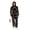Black, variant on Adult Christmas Tree Onesie Pajama Hooded Full Body Green Zip Up Long Sleeve Pom Poms Tinsel Star Topper Holiday Party Costume