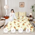 thumbnail image 3 of Erosebridal Gingerbread Cookies Queen Comforter Set 3 Pieces,Christmas Baking Comforter Sets Queen,Cream,Reversible,1 Comforter and 2 Pillowcases, 3 of 6