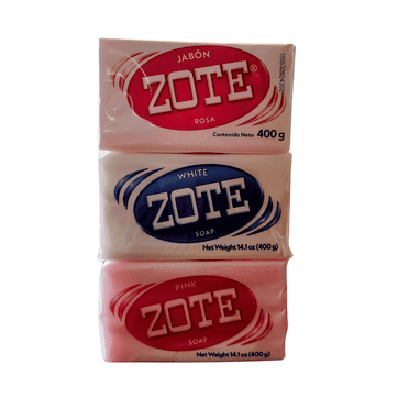 Zote Laundry Bar Detergent- White, Rosa, Pink (3 Pack)-400 g