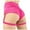 Hot Pink, variant on Women's High Waist Yoga Shorts with Garters Booty Dance Cheeky Hot Pants Gym Workout Active Lifting Sports Leggings Black L