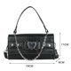 thumbnail image 4 of Alligator Mujeres PU Bolso Amor Cadena Hombro Crossbody Tote Bag (Negro), 4 of 7